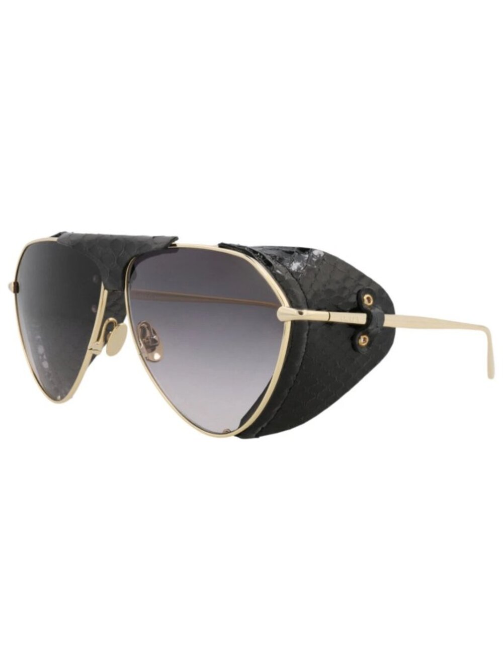 New Alaia Women's Sunglasses Aviator Metal Frame Gold Gold Grey